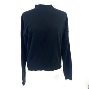 SWTR Women's M Black Merino Yak‎ Crew Neck Sweater